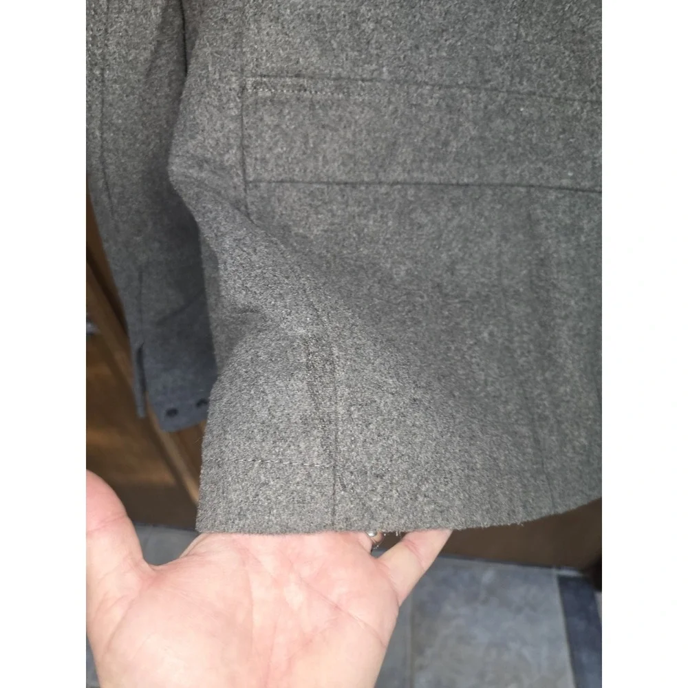 Levi's Men's Hooded Lined Trucker‎ Jacket Gray Size Medium Full-Zip, Pockets